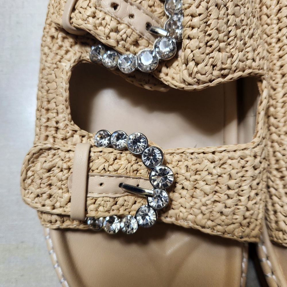 Dolce Vita Tan Woven Women's Comfy Slide Sandals, Size 9.5, NWOT - Picture 3 of 8
